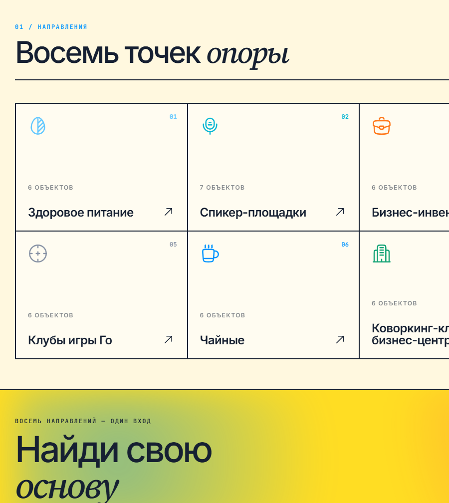 Главная страница great-foundation.pro: «Найдите основу для дела»